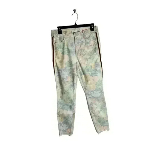 Mother The Looker Ankle Fray in So Far Gone Floral Racer Jeans Size 29 - Picture 2 of 12